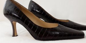Karen Scott Croc Embossed Leather Heels "Dreamer"
